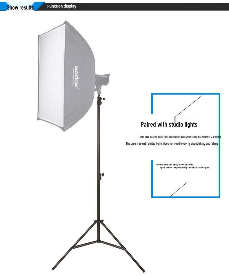 Studio Light 2.8m Outdoor Tripod Stand with Pneumatic Support for Photography