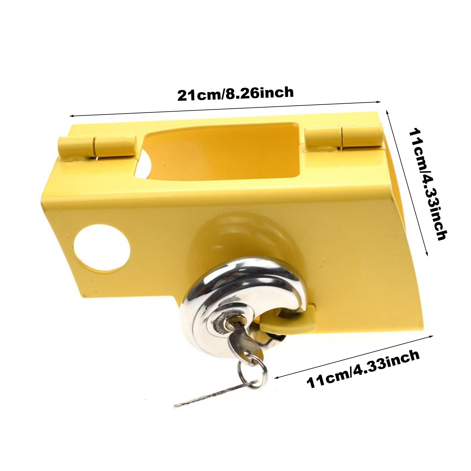 Trailer Tongue Lock Solid Trailer Hitch Pin Lock Generic Anti-Theft Device Secure Travel Trailer Hitch Lock Tongue Lock For жёлтый