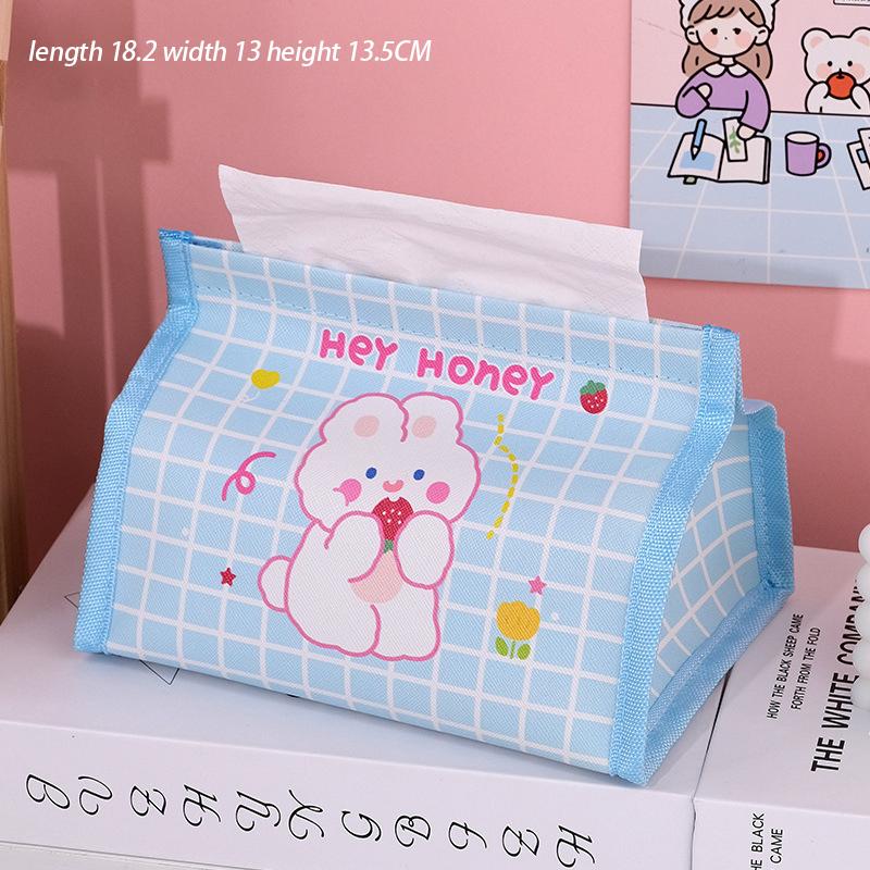 

Korean Version Of The Cute Cartoon Bear Tissue Box Girl Heart Pu Desktop Tissue Storage Student Dormitory Paper Box