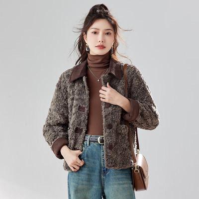 TERRE BLEUE Women's Padded Winter Furry Coat