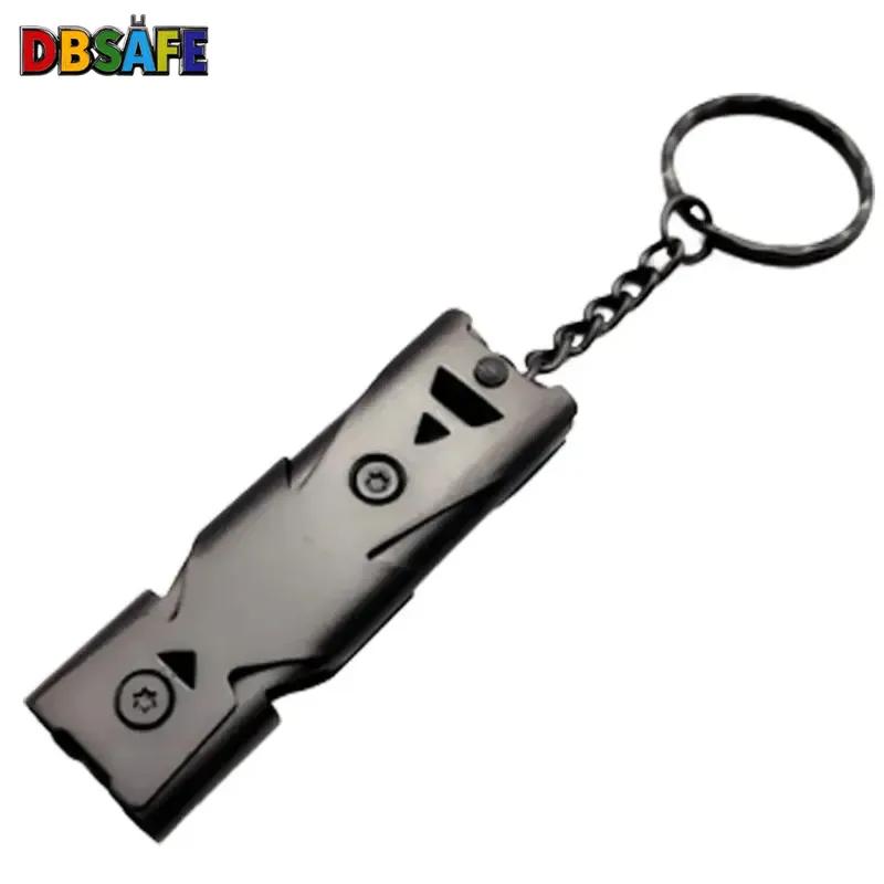 Double Tube Survival Whistle High Decibel Emergency Keychain Pendant Loud Outdoor Camping Tool Portable Multi Function Pack