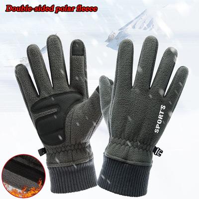Polar Fleece Waterproof Winter Gloves Warm Windproof Gloves Waterproof Gloves Fishing Touch Screen Gloves Sports Gloves