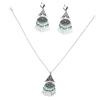 Women's Vintage Bohemian Style Tassel Hook Earrings and Necklace Jewelry Set 74GR