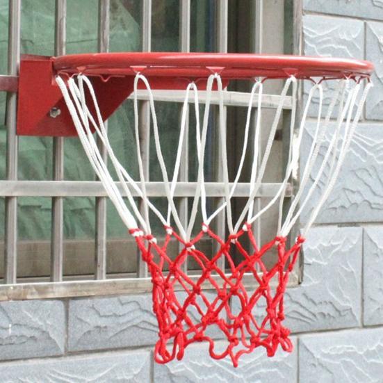 2Pcs Basketball Net Professional Durable Standard Wear-resistant Rainproof Sunscreen Nylon Red White Blue