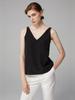 Janeouli Tank Black Women's Top, Camisole, Underwear, V-Neck, Comfortable, Breathable, Stretchy, Basic, Polyester,