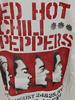 Men's Vintage Distressed Red Hot Chili Peppers Abstract Pattern T-Shirt
