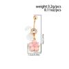 Süßer Sexy Bunter Blume Runde Zirkon Edelstahl Bauchnabelring für Damen Urlaubs Piercing Bauchnabelstecker Körperschmuck