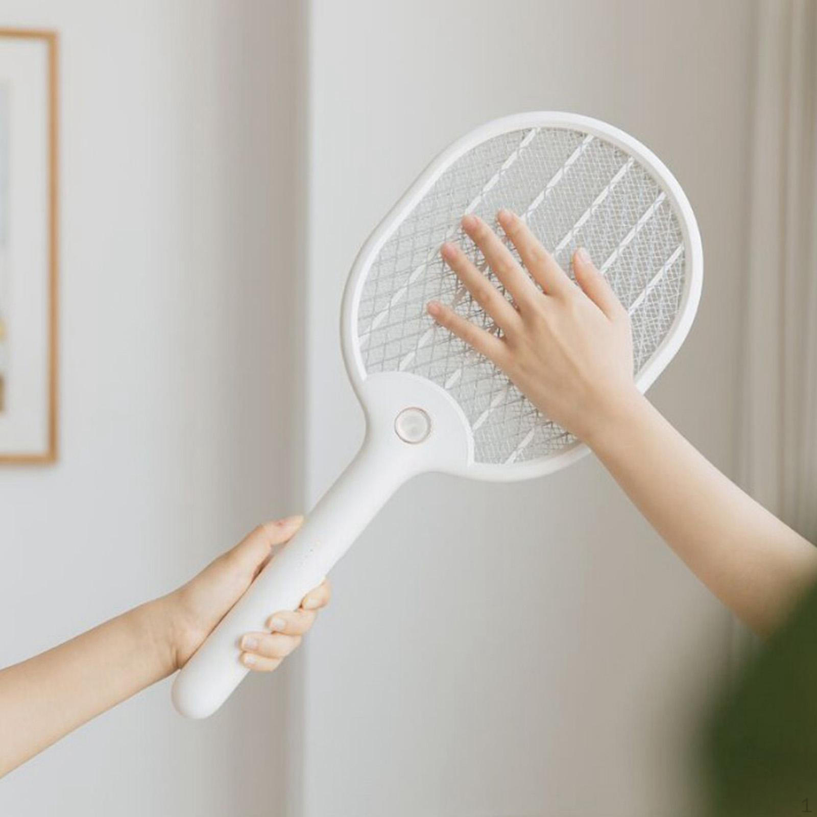 

Swatter , Electronic Bee Racket-USB Rechargeable LED Mesh білий