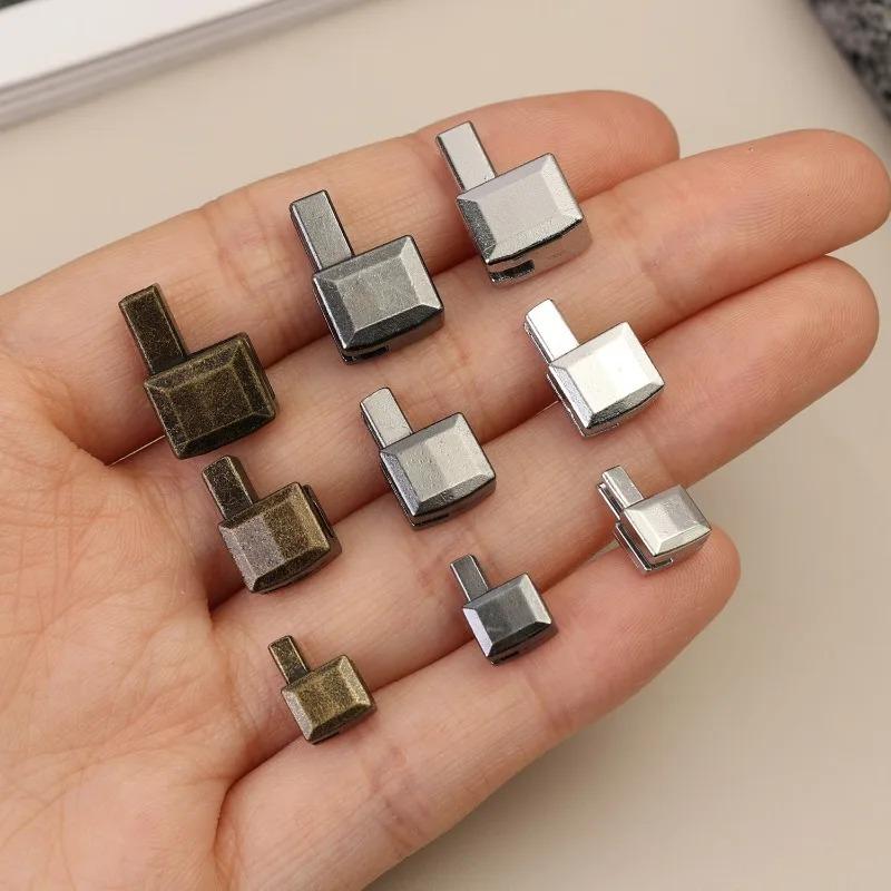 12pcs/set Metal Zipper Head Sliders Retainer Insertion Pin Zipper Top Stopper Ends for Coat Jacket Clothes Repair Kit Bag Decora