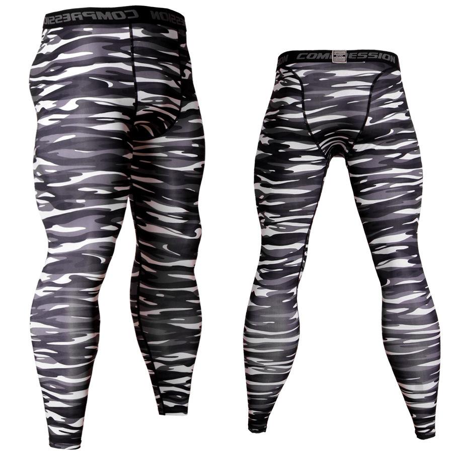 Legging joggebukser for menn Hurtigtørkende kompresjonsbukser Fitness treningstights Rashgard Menn Jogging Gym Leggings Løping
