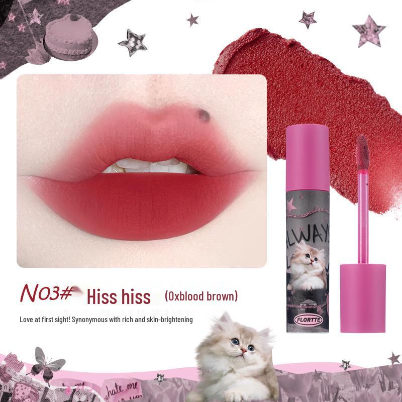 Flortte Velvet Matte Lip Cream in Kitten Milk Cake - Non-Stick Formula