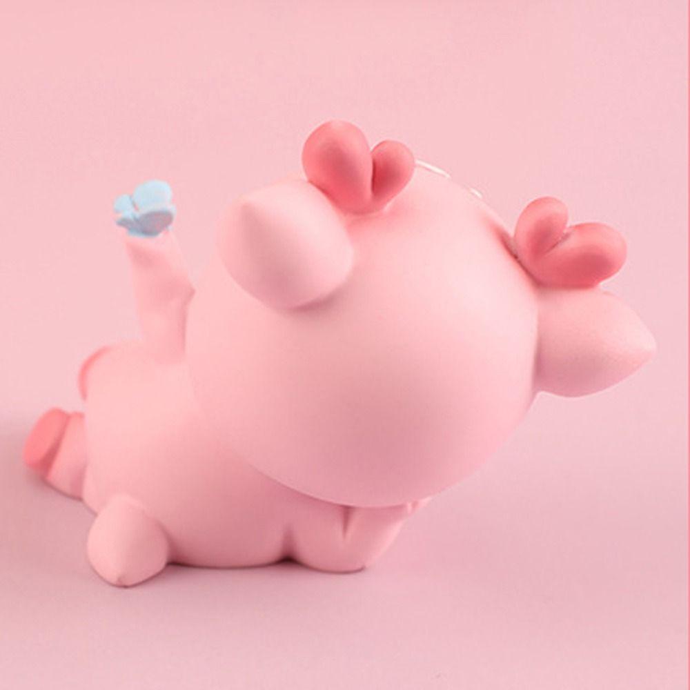 DIY Cartoon Deer Figurines Cute Mini Deer Statue Elk Miniature Figurines Desk Accessories