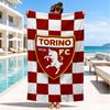 Asciugamano da Spiaggia con Stemma Torino Fc, Asciugatura Rapida, Facile da Curare, Adatto sia per il Fitness che per le Vacanze al Mare, Essenziale per lo Sport
