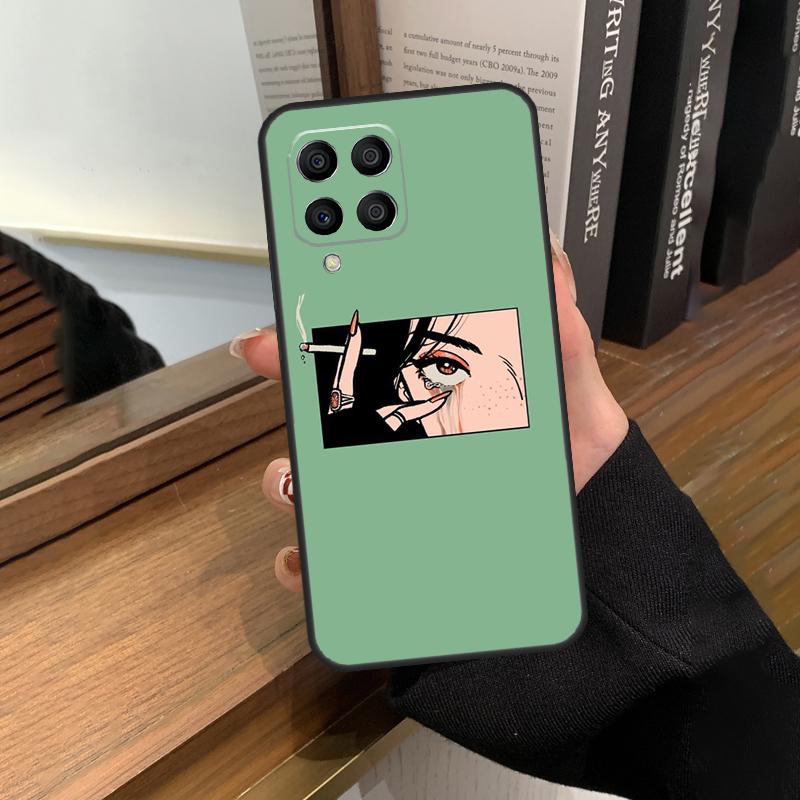 Pop Art Anime Girl Aesthetic For Samsung Galaxy M13 M23 M33 M53 M21 M31 M51 M30s M20 M12 M32 M52 M14 M34 M54 Phone Case