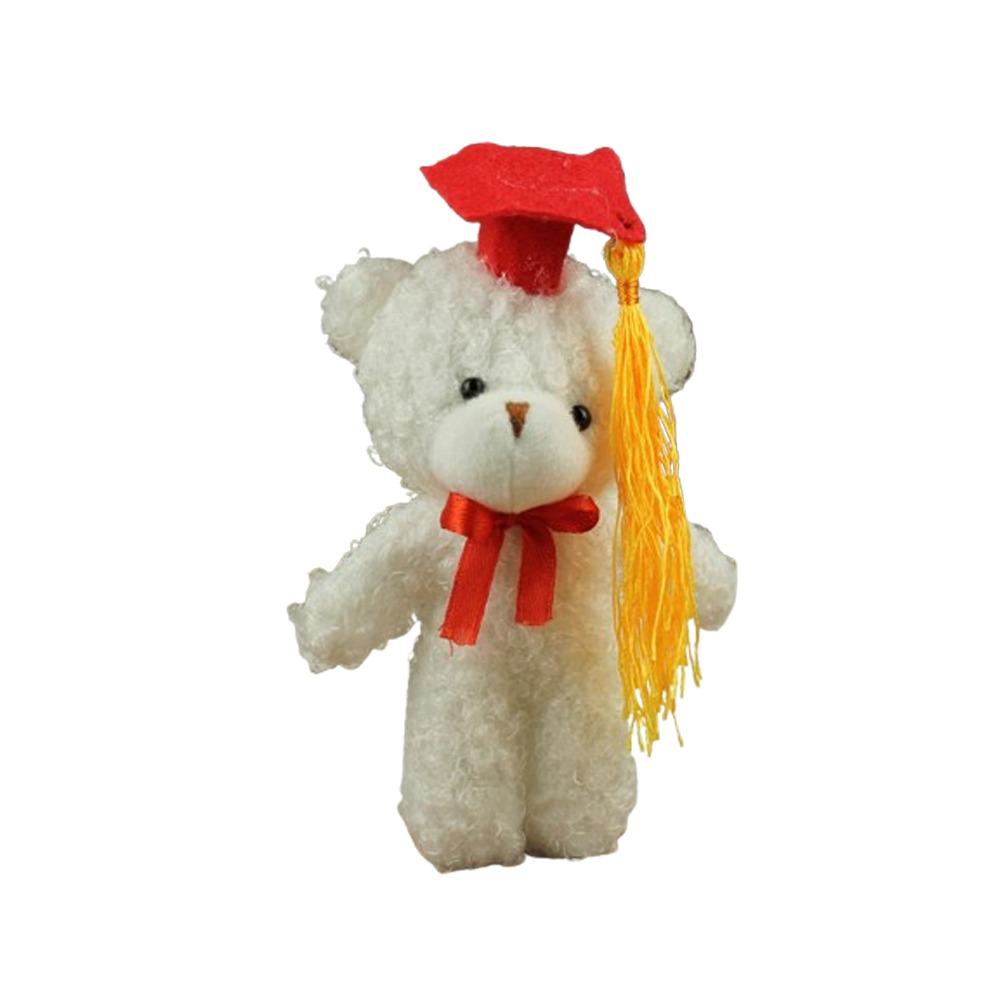 

Backpack Pendants Cute Graduation Bear Doll 14cm Soft Plush Bear Keychain Hanging Dr Bear Doll Graduate Gifts білий