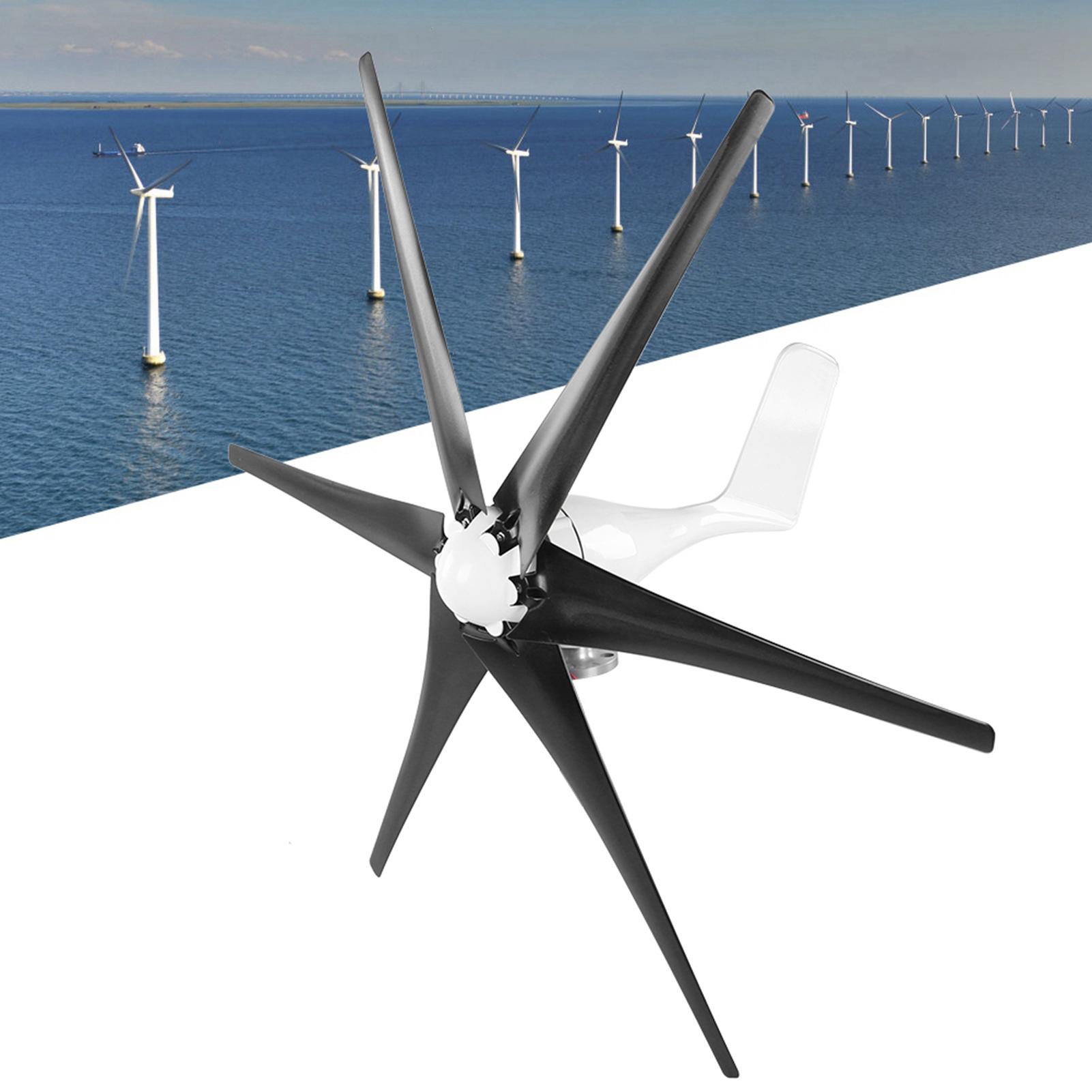 Professional Wind Turbines Small Windmill Generator 6 Blade Industrial Machinery Machine 800W