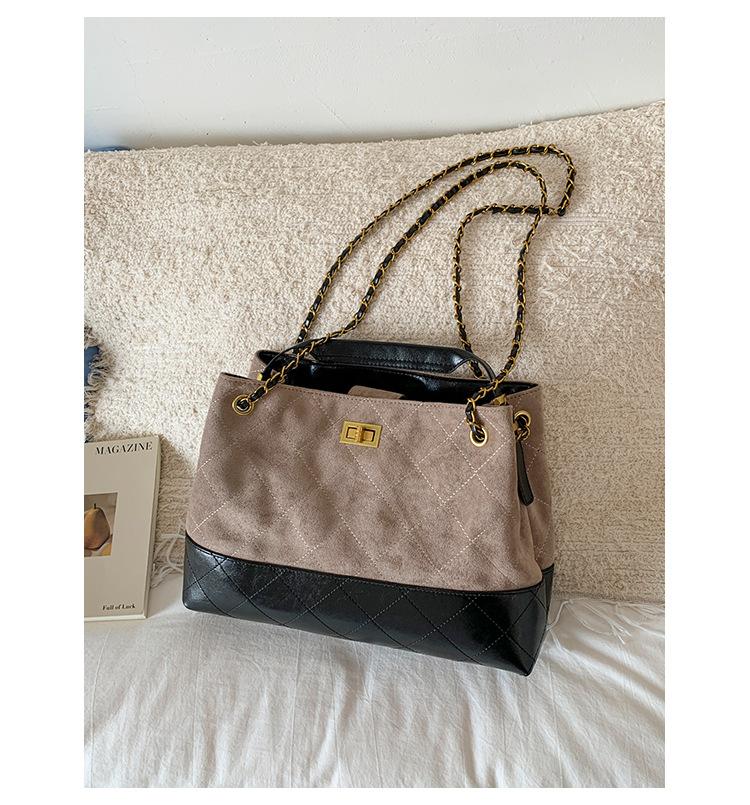 Retro Premium Chain Underarm Bag Women's Bag 2025 New Suede Tote Bag Large Capacity Shoulder Bag