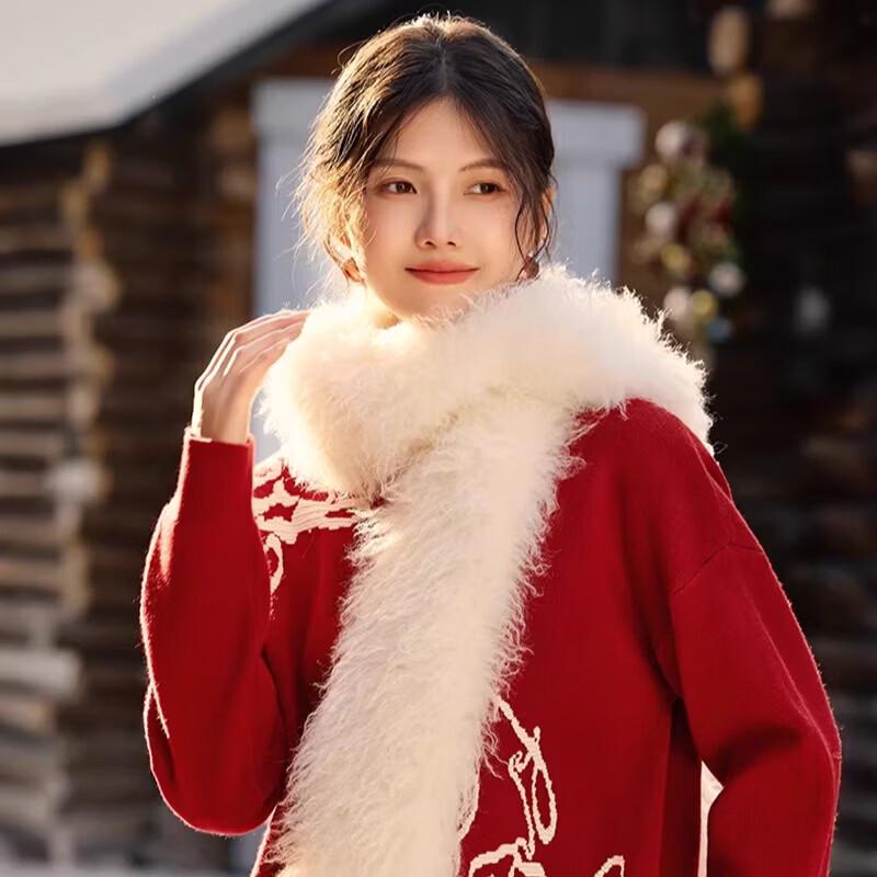 XWI Women s Jacquard Embroidered Knit Pullover Sweater M