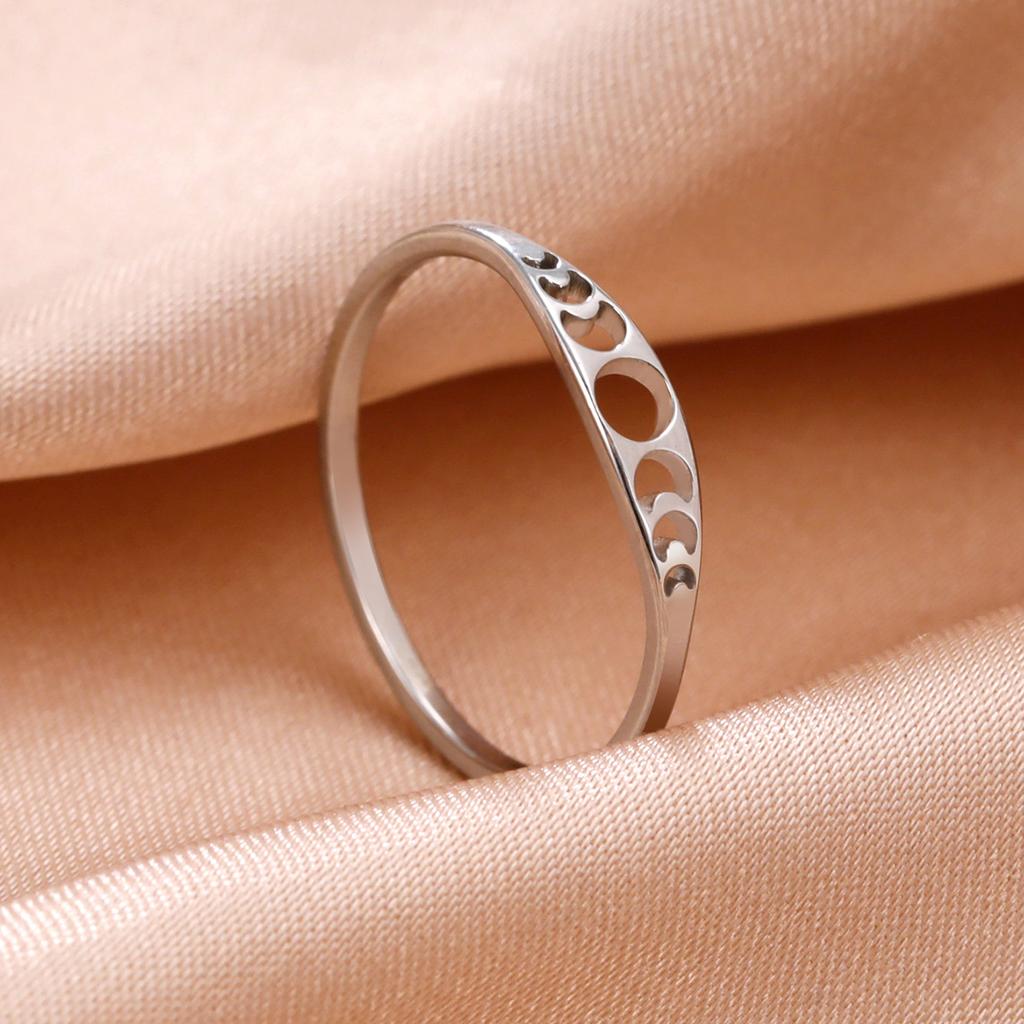 Lemegeton Moon Phase Fashion Ring Crescent Moon Women Rings 2026 Amulet Witch Jewelry Gifts for Lover Friends Wholesale