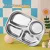 Boîte à lunch Bento pour enfants, à couvercle rabattable, en acier inoxydable 316, compatible micro-ondes, avec compartiments pour les aliments, à décorer soi-même et décorée de dessins animés.