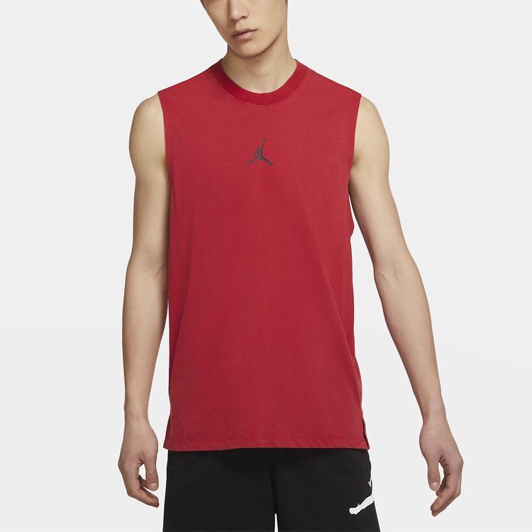 Jordan T Shirts Men's Red Crew Neck Moderate Straight Fit DC3237-687