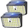 Solar Outdoor Lights 176 LED Solar Powered Motion Sensor Flood Lights IP65 Waterproof 3 Modes Wall Lamp For Outside Porch Yard