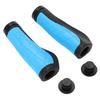 1 Pairset Bike Handlebar Cover Grips with Alloy Double Lock Anti Slip Cycling Handle GripBlue