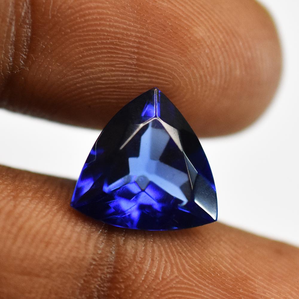 Natural Blue Tanzanite Loose Gemstone 7 Ct Trillion Shape for Jewelry Making and Gem Collections