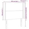 VidaXL LED Headboard Bedroom Furniture Single Bed Accessory Headboard Bed Frame Interior Dark Grey 3123899
