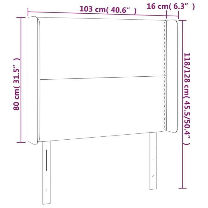 VidaXL LED Headboard Bedroom Furniture Single Bed Accessory Headboard Bed Frame Interior Dark Grey 3123899