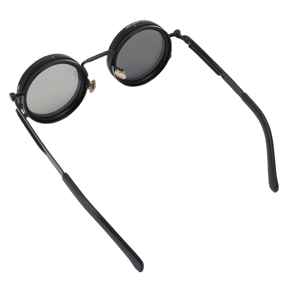 Adjustable Tint Sunglasses 9 Gears ND2 400 Filter 49MM Round Polarized Fishing Sunglasses for Outdoor Exploration
