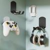Wall Mounted Game Controller Bracket Base No Punching Easy Install Required Controller Storage Rack For Gaming Headset Bracket