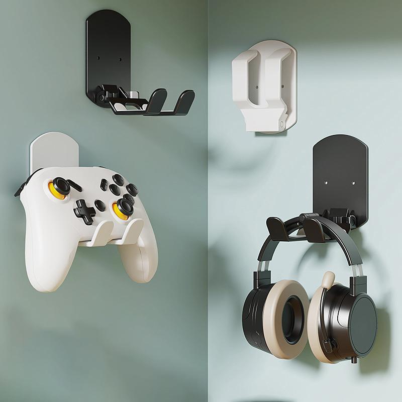 Wall Mounted Game Controller Bracket Base No Punching Easy Install Required Controller Storage Rack For Gaming Headset Bracket