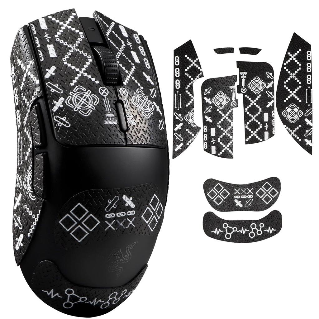 IMMOENUC Mouse Grip Tape Suitable for Viper V3 HyperSpeed Mouse Tape PVC Material Color Seal Absorbs Skin Sweat and Prevents Slip Anti-Slip