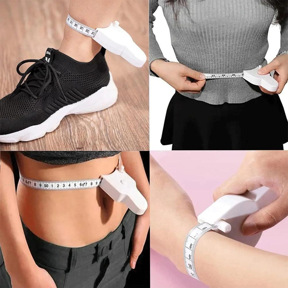 Body Fat Caliper And Waist Measurement Tape Set - Handheld Fat Caliper And Tape Combination, Portable Fitness Measuring Tool