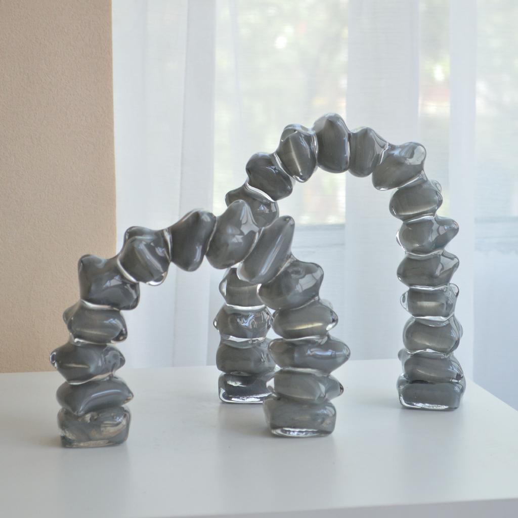 Arco de Vidro Geométrico Criativo Tubo Irregular Vidro Semicircular Artesanato Figuras Decorativas Acessórios de Decoração para Casa