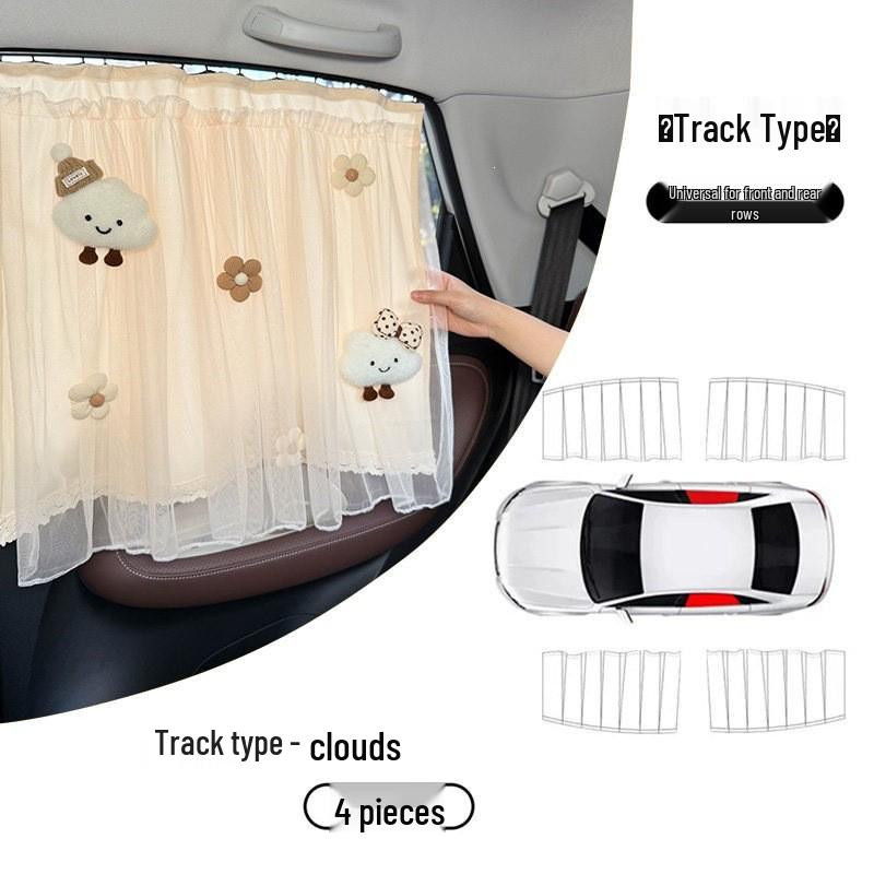 Car Window Sun Shade Privacy Curtains for Front and Rear - Protects Interior & Aids Baby Sleep