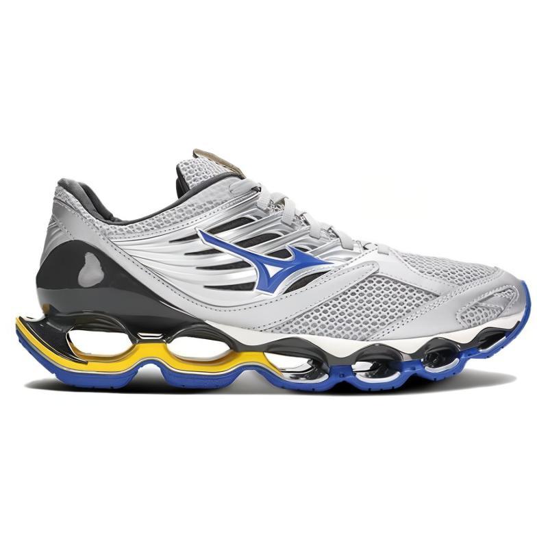 Mizuno Dämpfung Rutschfest Verschleißfest Atmungsaktiv Unterstützung Gleichgewicht Niedrig geschnitten Freizeit Laufschuhe Unisex Grau Blau Sneaker J1GC244907