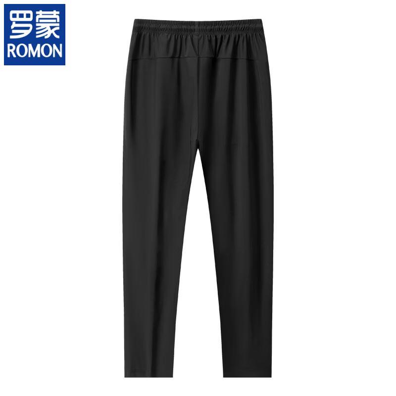 ROMON Men s Summer Cool-Feel Straight-Leg Casual Pants 4XL