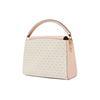 Michael Kors Karlie Vintage Monogram Logo Color Block Leather Shoulder Bag Women handbags Vanilla-White Pink 30F1GCDS2B-173