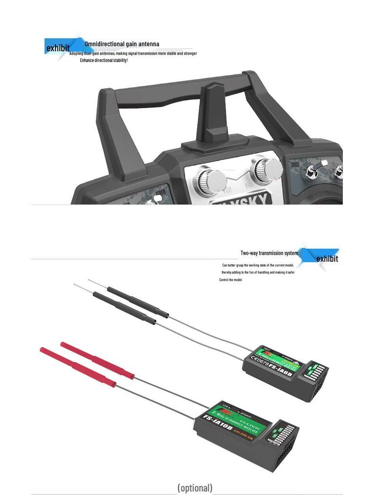 FLYSKY Futaba I6X Remote Control with X6B, IA6B, and IA10B Receiver - Supports 6 To 18 Channels