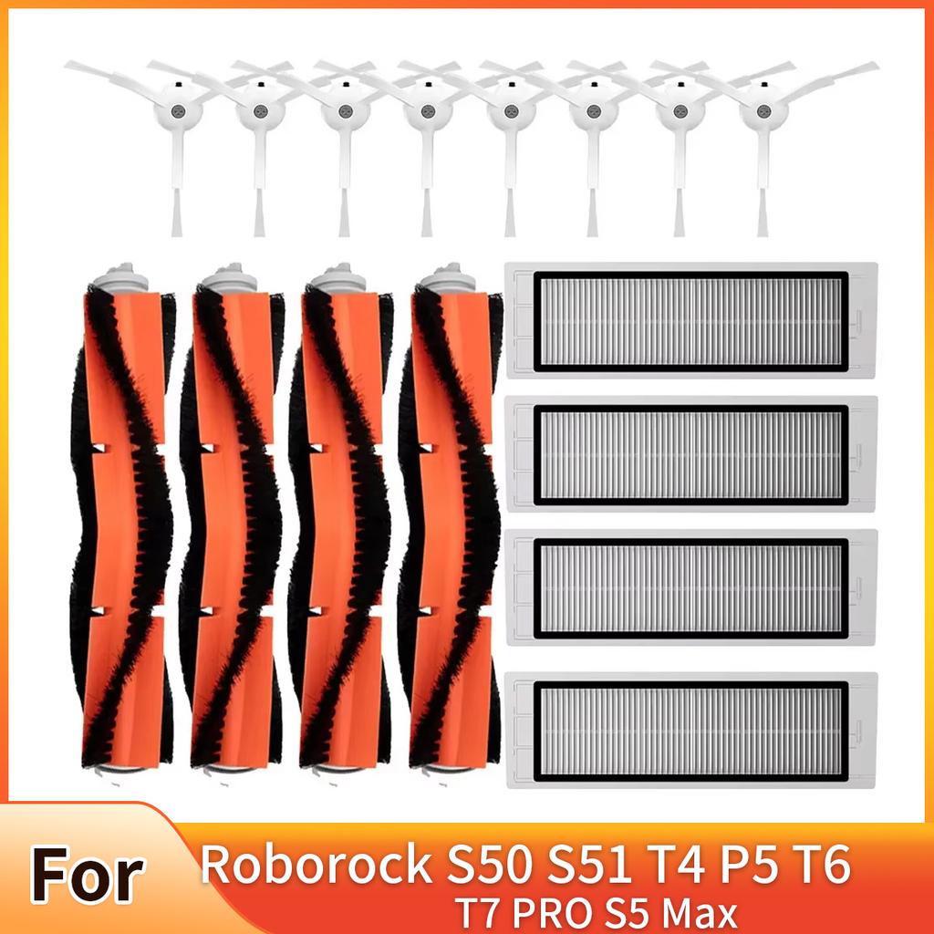 HEPA Filter Main Brush for Xiaomi MI Robot 2 Roborock S50 S51 T4 P5 T6 T7 PRO S5 Max Vacuum Cleaner Parts SDJQR01RR SDJQR02RR