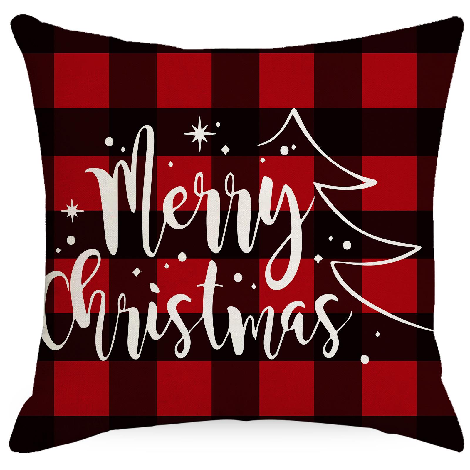 

New Christmas Pillow Cover Living Room Sofa Bedroom Cushion Pillow Model Room Home Holiday Ornament Premium Durable 45 * 45Cm
