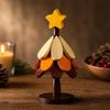 3 Pieces Freestanding Wooden Warming Mat with Detachable Assembly Festive Christmas Tree