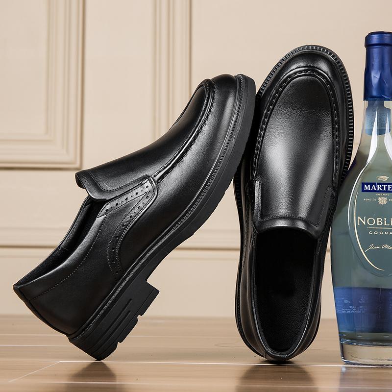 Breathable Men Oxford Shoes Luxury Brand Man Formal Dress Footwear Fashion Style Business Shoes Genuine Leather Slip On Footwear