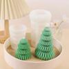 1-4PCS Christmas Aromatherapy Tree Shaped Green Candle Fragrant Aroma Relaxing Joyful Atmosphere Souvenir Decoration