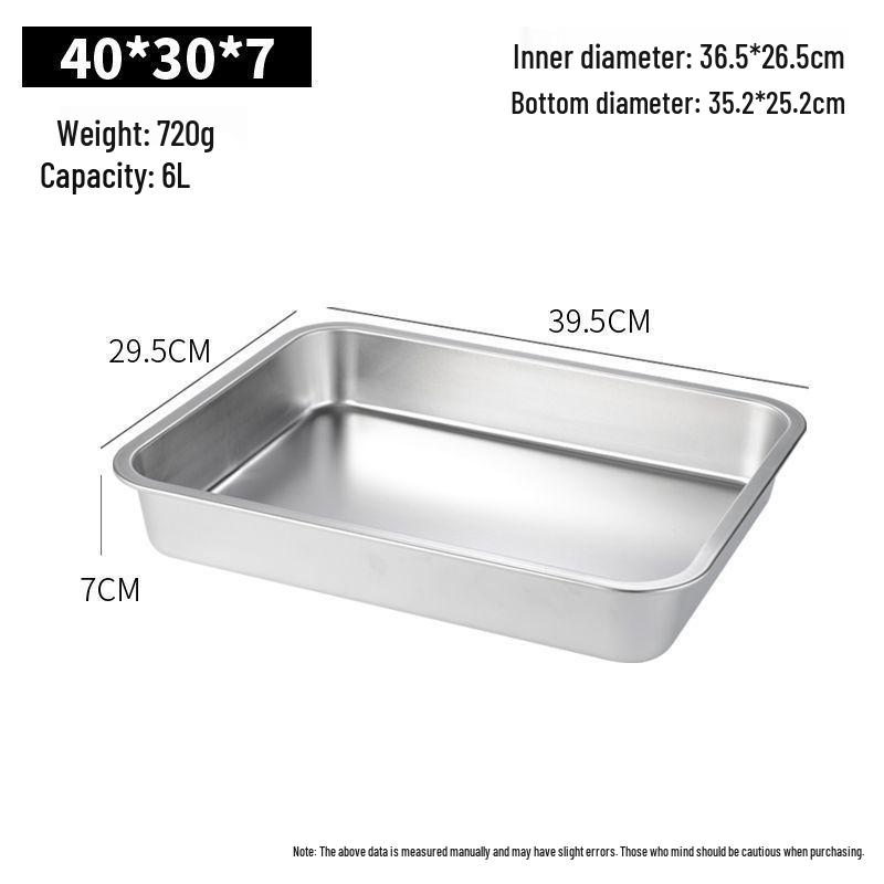 304 Stainless Steel Extra Large Deep Rectangular Self-Service Food Basin with Lid