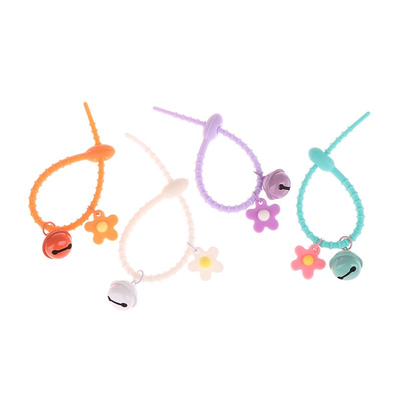 1Pc Sweet Candy Color Tadpoles Bell Keychain Silicone Floral Keyring For Girls Bag Pendant Car Key Ring Backpack Decoration