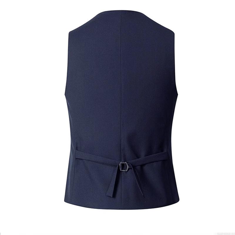 M-7XL Spring Summer Man Suit Vest Sleeveless Vest with Adjustable Waist Single Breasted Solid Color Business Suit Vest Wedding
