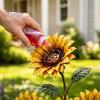 Hummingbird Feeder for Outdoors Vintage Sunflower Feeder, Metal Garden Stake Water Station, Decorative Pastoral Style Art Floral Bird Feeding Ornament